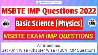 Basic Science (Physics) MSBTE Exam Important Questions with Answers