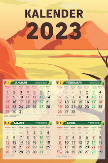 Download Master Kalender Tahun 2023 Lengkap serta Hijriah Jawa dengan File CDr, PNG, Jpeg, dan PDF