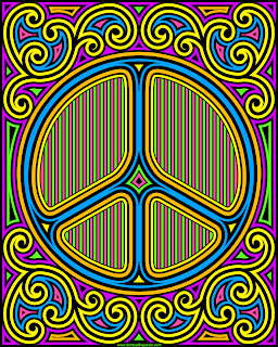 Peace symbol coloring page