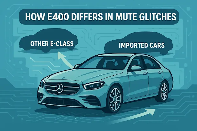 他のEクラスや輸入車と比較した「E400ミュート問題」の特性