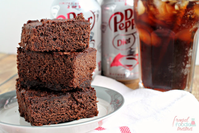 You only need 3 simple ingredients to whip up these fudgy & practically guilt-free Easy Diet Dr Pepper® Brownies.