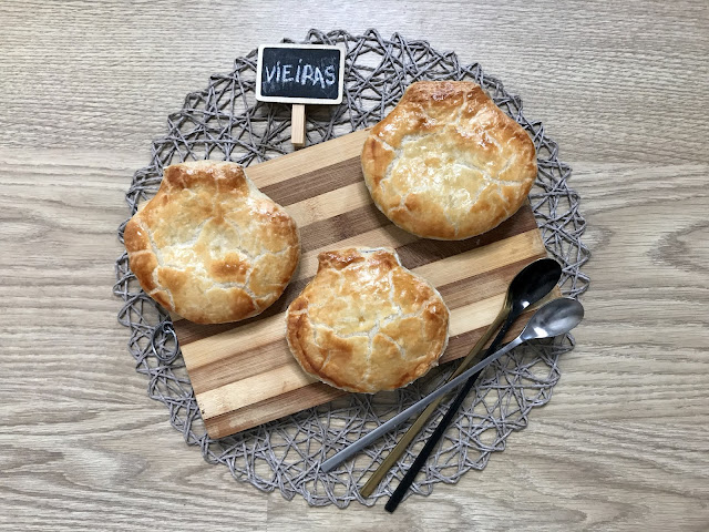 VIEIRAS RELLENAS EN HOJALDRE. Un aperitivo Fácil y Delicioso