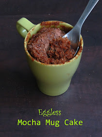 Eggless 1 minute Mocha Mug Cake