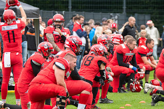 Sportfotografie American Football Playoff Spiel GFL2 Münster Blackhawks Berlin Spandau Bulldogs