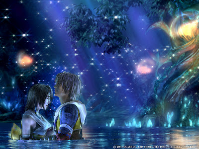 Tidus and Yuna in Blue