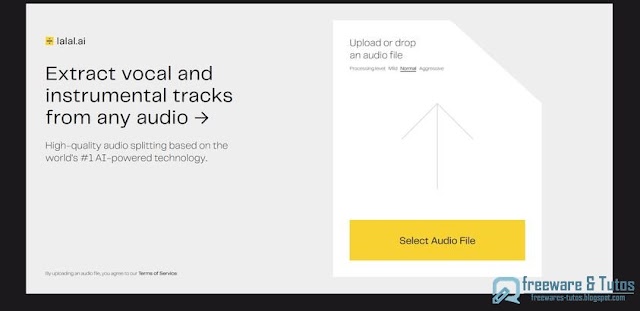 Lalal.ai : un service en ligne pour dissocier les parties vocales et instrumentales d'un fichier audio