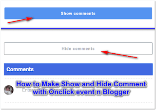 How to Make Show and Hide Comment with Onclick event in Blogger
