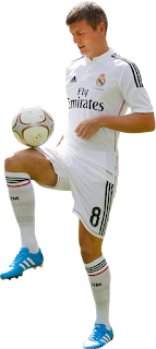 Foto Toni Kroos dengan kostum klub Real Madrid