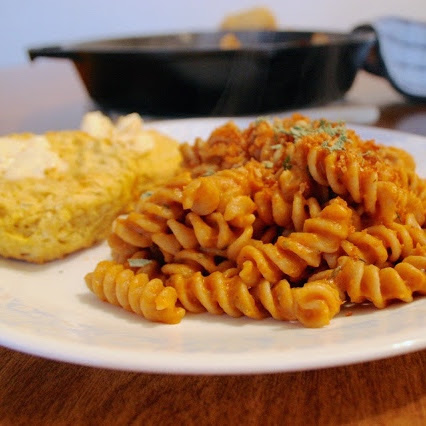 Pumpkin Sage Pasta & Biscuits