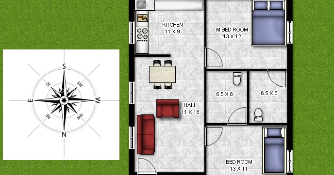 Bharat Dream Home  2 bedroom floorplan 800  sq  ft  north facing 