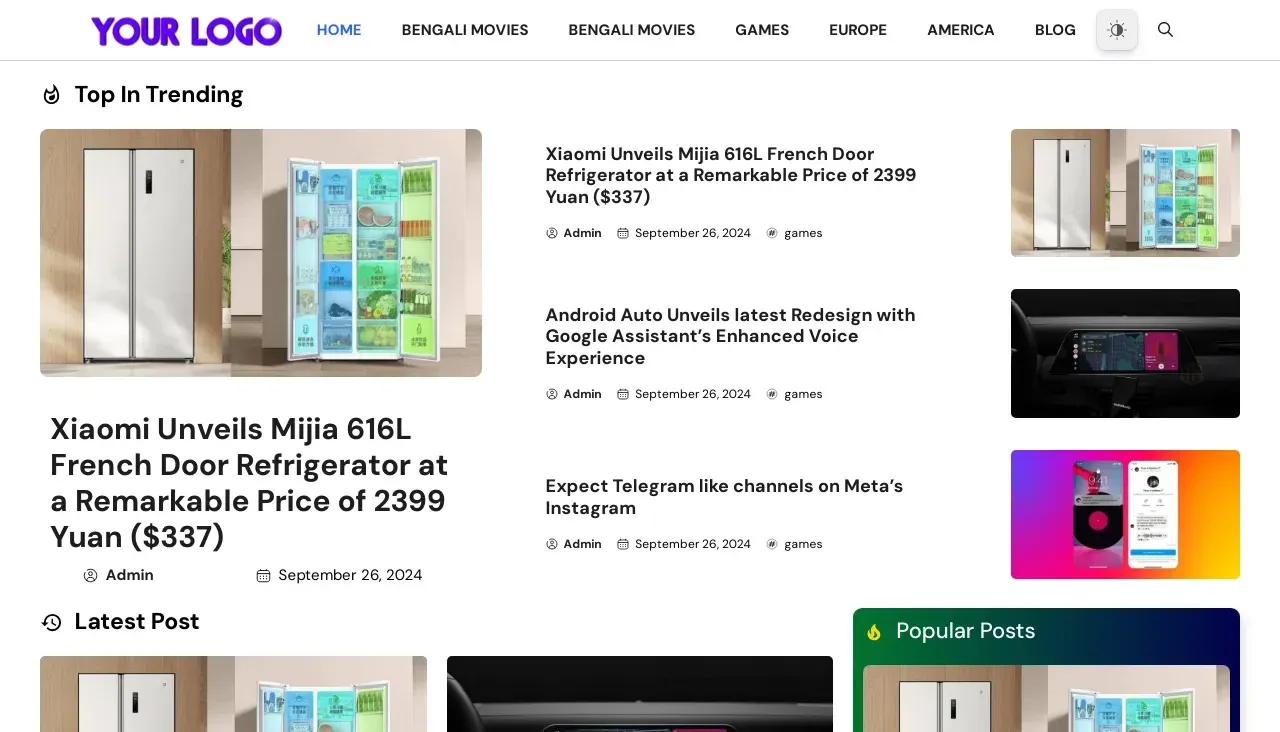 tech hub technology wordpress  theme