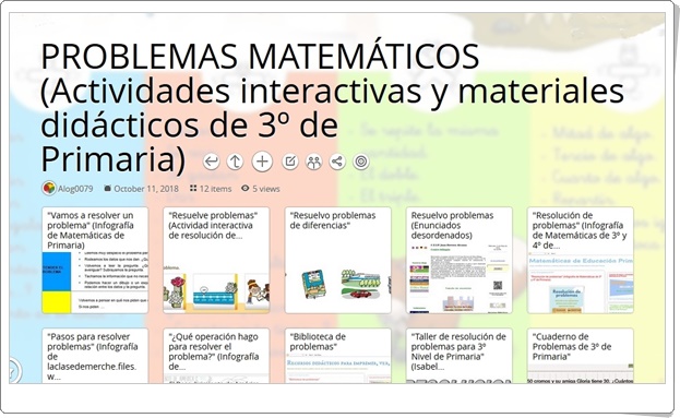 "12 Actividades interactivas y materiales didácticos de PROBLEMAS MATEMÁTICOS en 3º de Primaria"