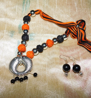 OXIDISED  JEWELLERY SET DJ0057