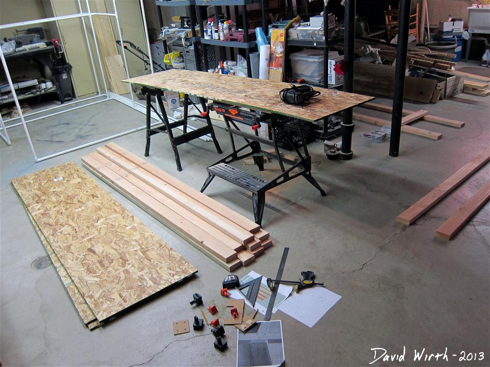 build wood storage shelves