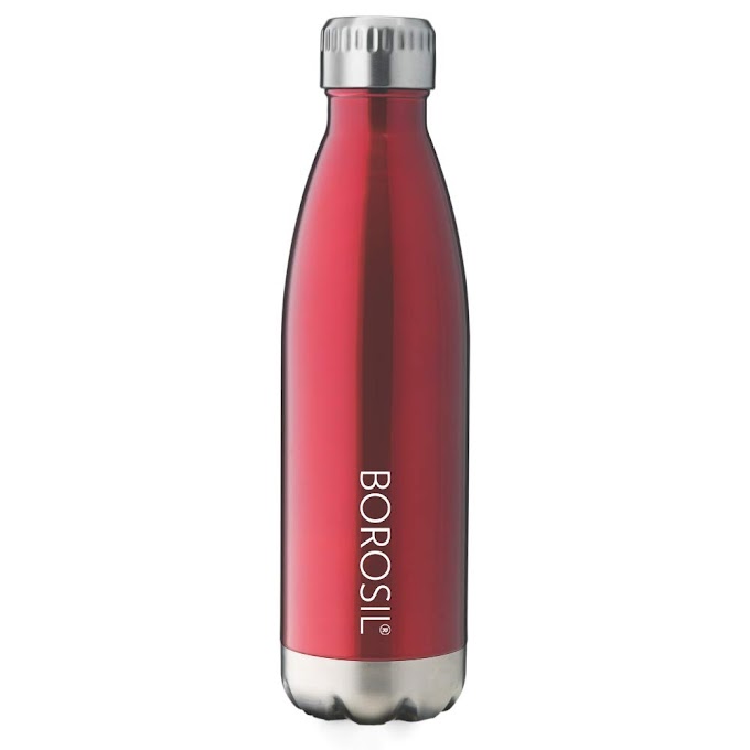 Vacuum Insulated Flask Water Bottle, Red, 500ML