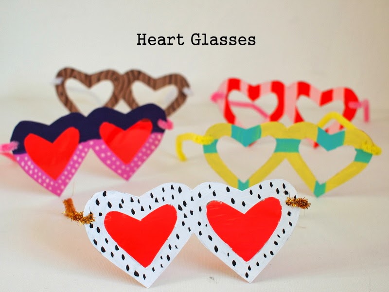 DIY Heart Shaped Glasses