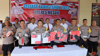 Polres Mesuji Gelar Press Release Akhir Tahun 2023