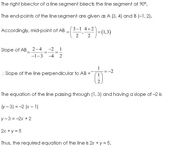 Solutions Class 11 Maths Chapter-10 (Straight Lines)