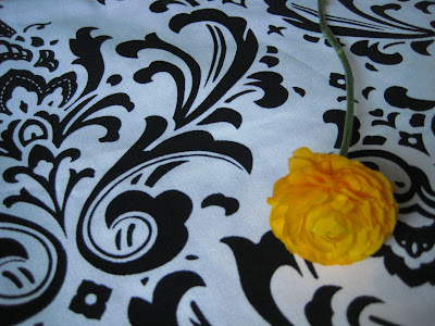 And my dear dear mother has made many tablecloths from this black white