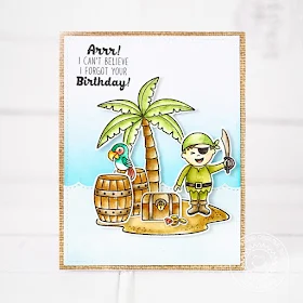 Sunny Studio Stamps: Pirate Pals Boy Themed Birthday Card by Lexa Levana