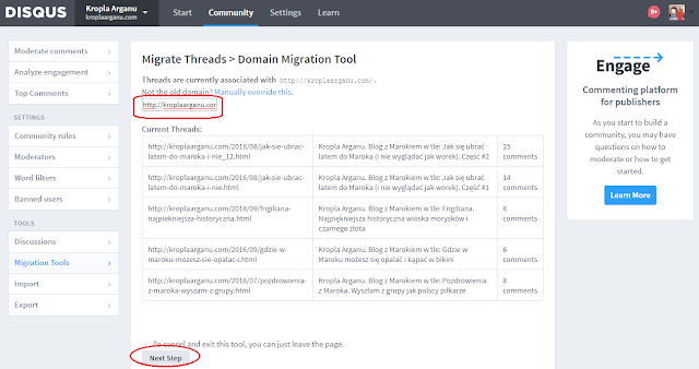 Disqus Domain Migration Tool