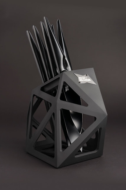 Edge of Belgravia Knives in Black Diamond Knife Block