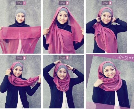 8 Cara Memakai Hijab Segi Empat Simpel Modern Terbaru 