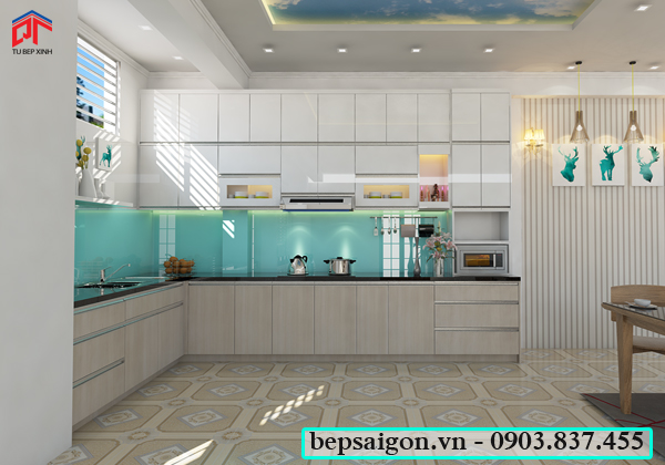 tu bep, tủ bếp, tủ bếp acrylic, tủ bếp hiện đại, tủ bếp gia đình