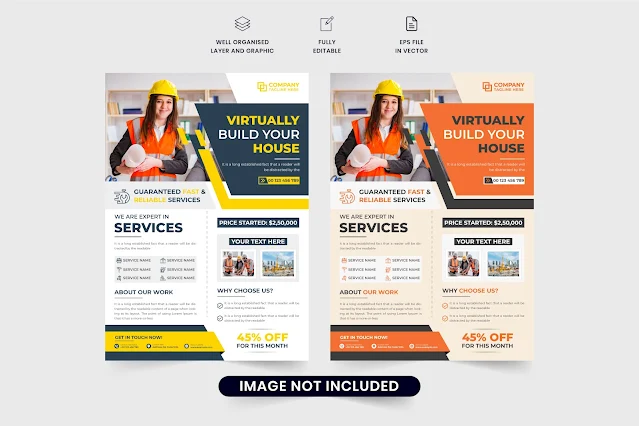 Handyman service promotional flyer free download