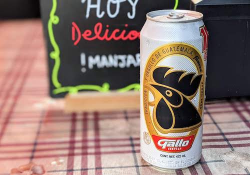 Cerveza Gallo in a can!