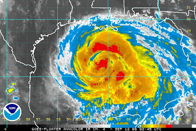 AVN Satellite image of Hurricane Ike from NOAA