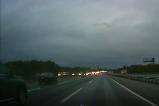 low visibility on busy highway
