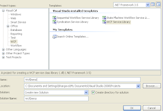 New WCF Project Creation