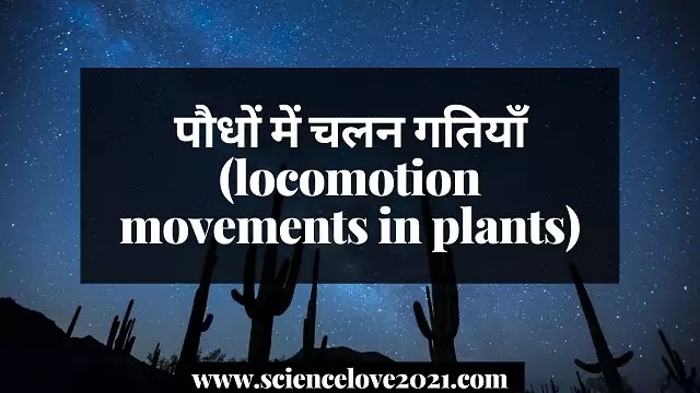 पौधों में चलन गतियाँ (locomotion movements in plants)|hindi