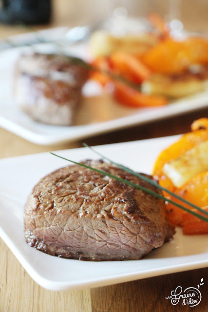 Rumsteak Légumes Rôtis Potimarron choux-raves oignons carottes recette facile rapide pas chère