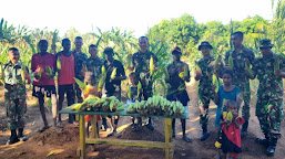 Panen Jagung Bersama Warga, Daud Ndimar : Terima kasih Satgas Yonif 123/Rajawali