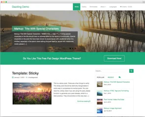 Dazzling Wordpress Theme Demo