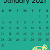 Free January 2021 Calendar Printable pdf Download