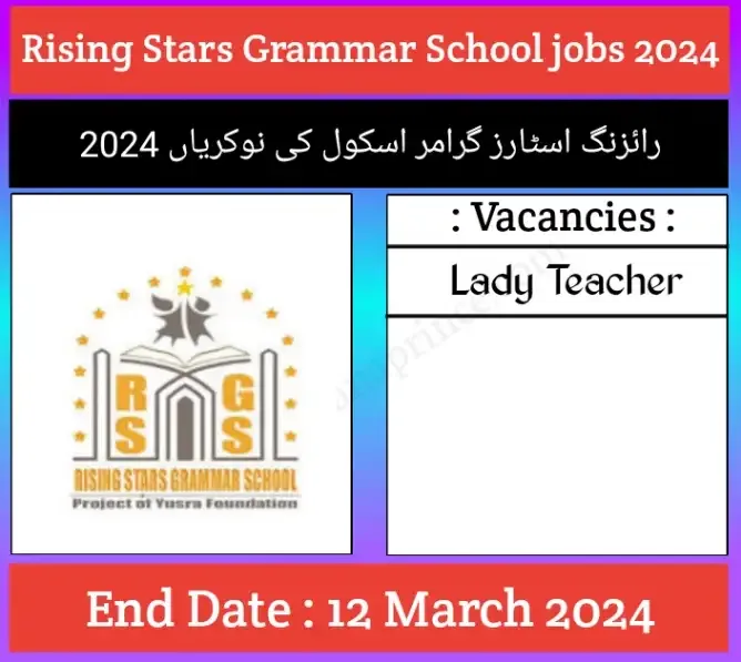 Rising Stars Grammar School jobs 2024