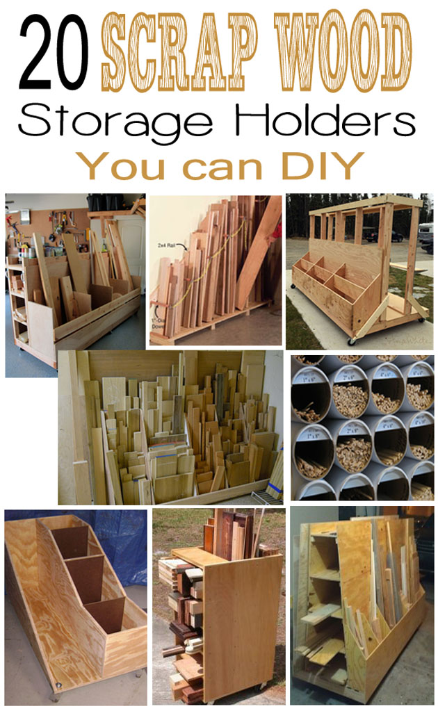 free Scrap wood holders plans and ideas