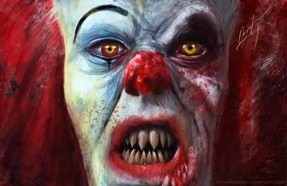 Angela Bermudez deviantart paintings movies pop culture films It - Pennywise, the clown