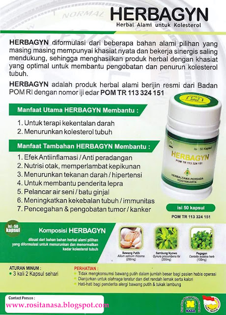 khasiat manfaat herbagyn obat herbal kolesterol