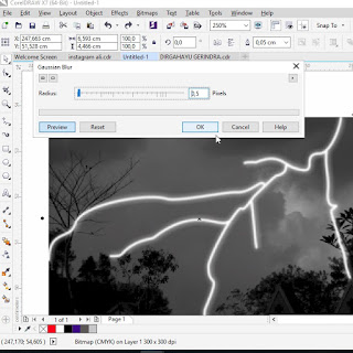 Cara Sederhana membuat efek Petir dengan CorelDRAW
