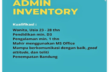 Loker Bandung Admin Inventory Bandung