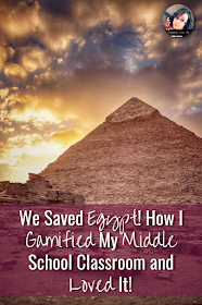We Saved Egypt Activities: How I Gamified My Middle School Classroom and Loved It! #middleschool #ancientegypt #gamification #egypt #lessonplans