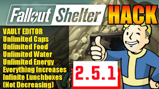 Fallout Shelter Unlimited Hack + MOD For All Version - Unlimited Everything,No Decrease Only Increase