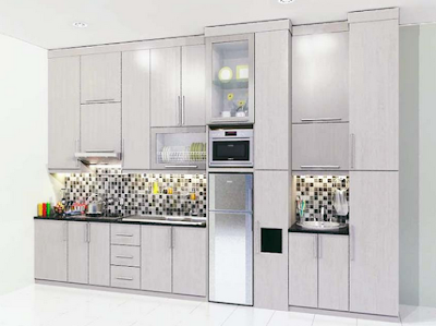 desain lemari dapur modern