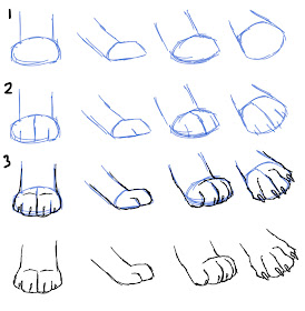 How to Draw Cat Paws