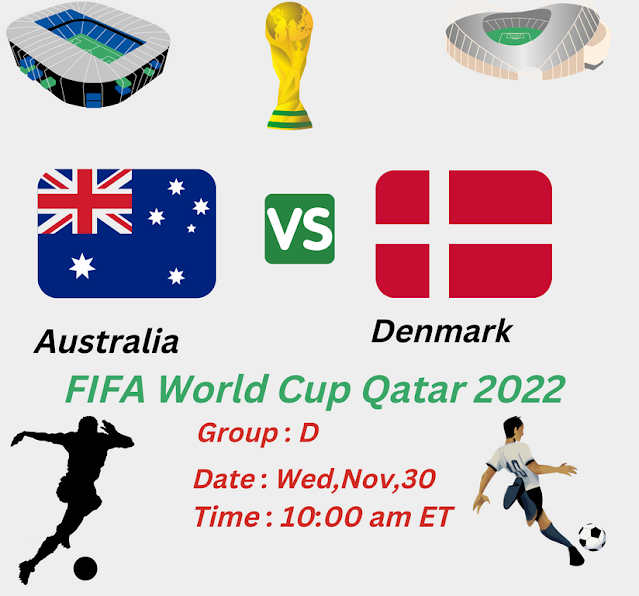 Watch Australia vs Denmark Live Streaming Free FIFA World Cup Qatar 2022 Online iptv channel