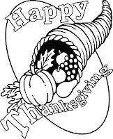 Cornucopia Coloring Sheets